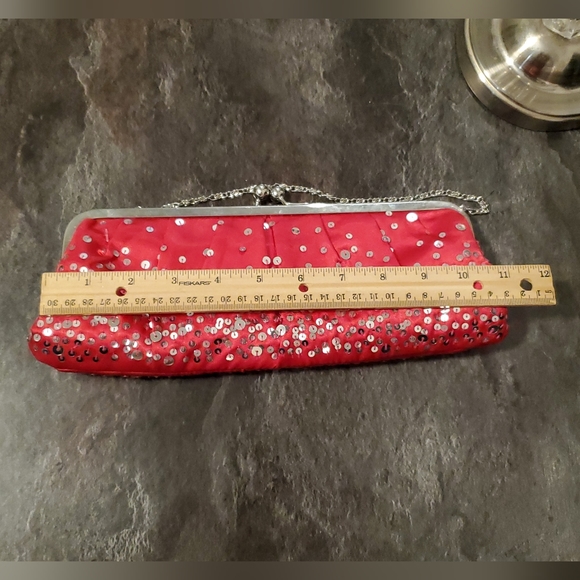 Red / Sequin Evening Purse by Kate Landry - Picture 4 of 7